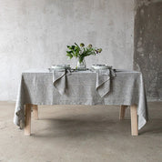 Brittany Tablecloth, Black and Natural