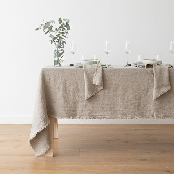Terra Fringe Tablecloth, Natural