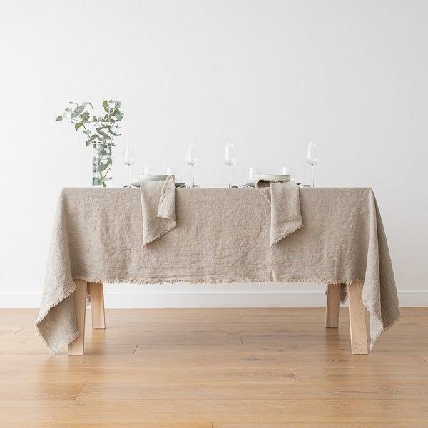 Terra Fringe Tablecloth, Natural