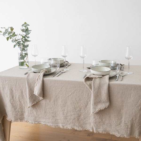 Terra Fringe Tablecloth, Natural