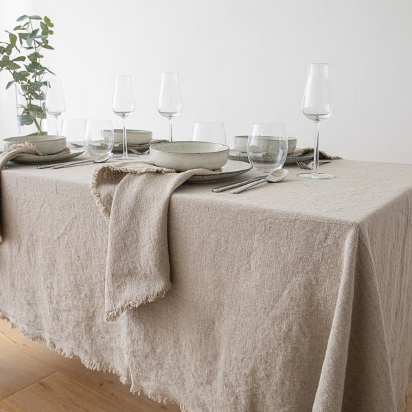 Terra Fringe Tablecloth, Natural