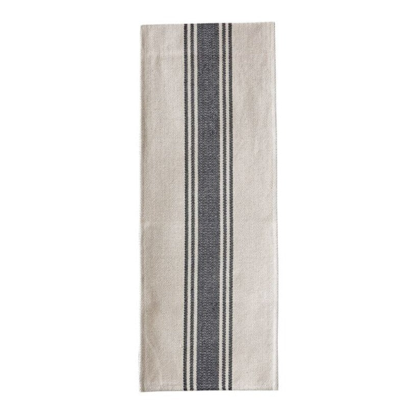 Cotton Canvas Table Runner with Stripes