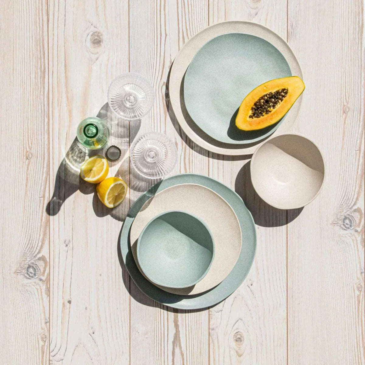 Al Fresco Organic Dinner Plate, Sage Green, Set of 4