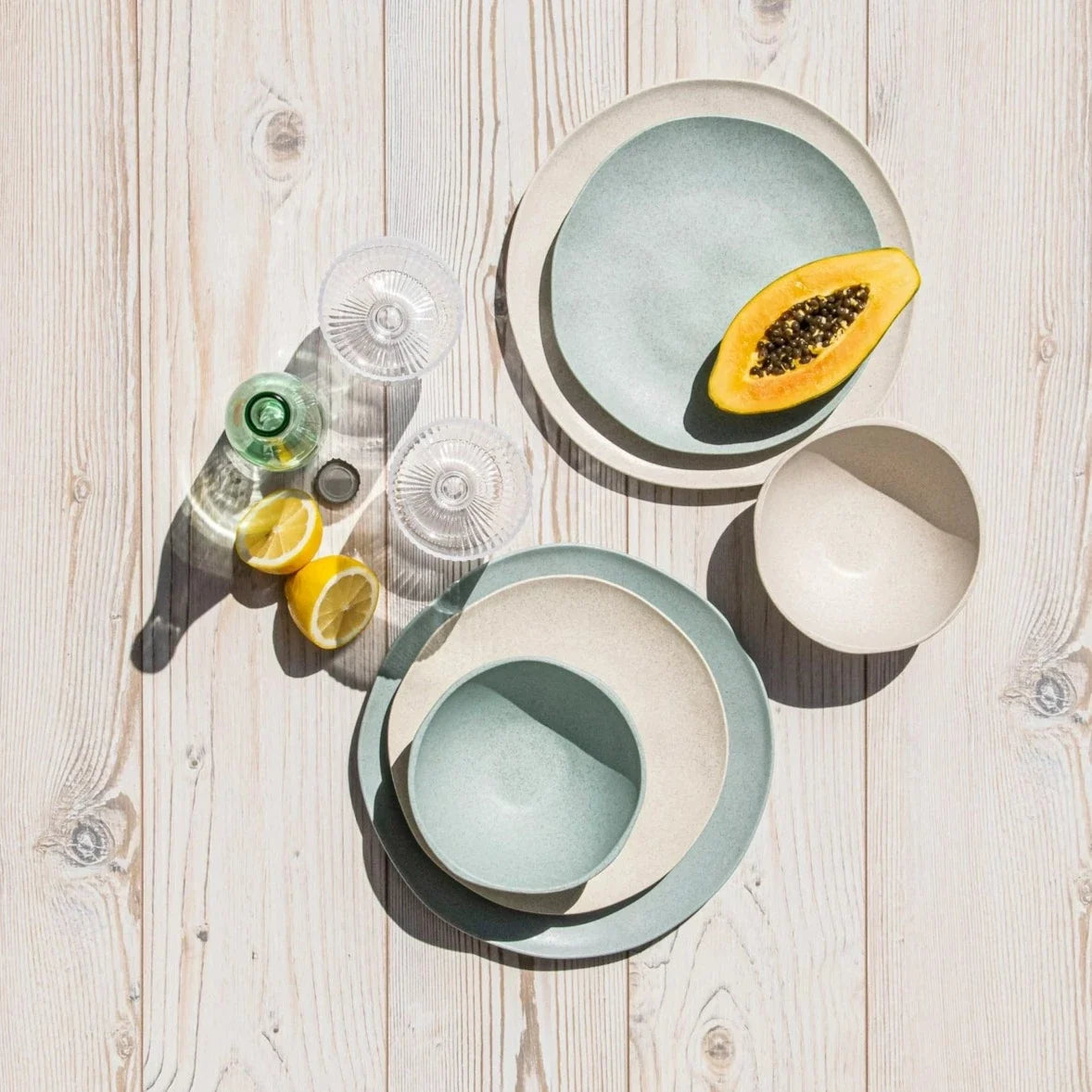 Al Fresco Organic Soup/Cereal Bowl, Sage Green, Set of 4