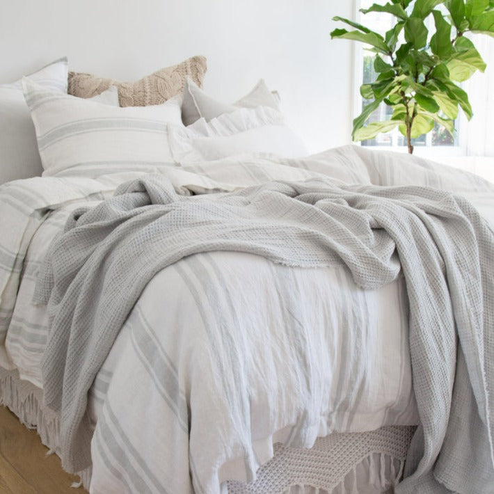 Venice Oversized Waffle Throw, Ocean