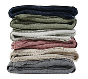 Venice Oversized Waffle Throw, Taupe