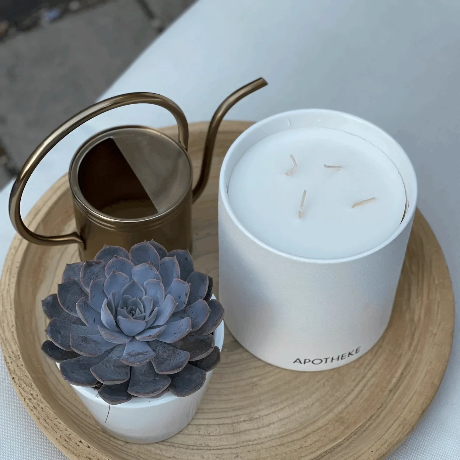Apotheke Concrete 4-Wick Candle, White Vetiver