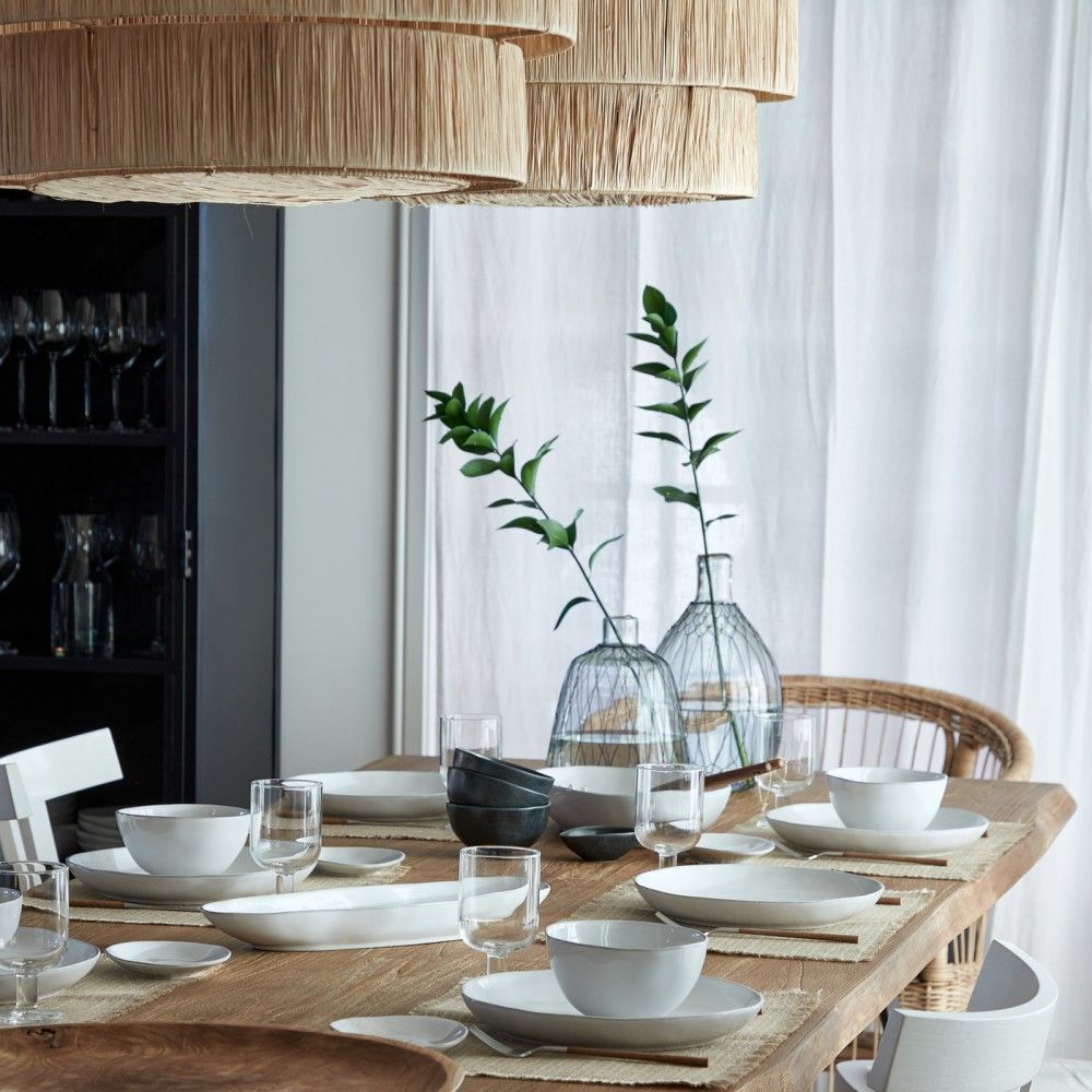 Livia 16" Oval Platter, White