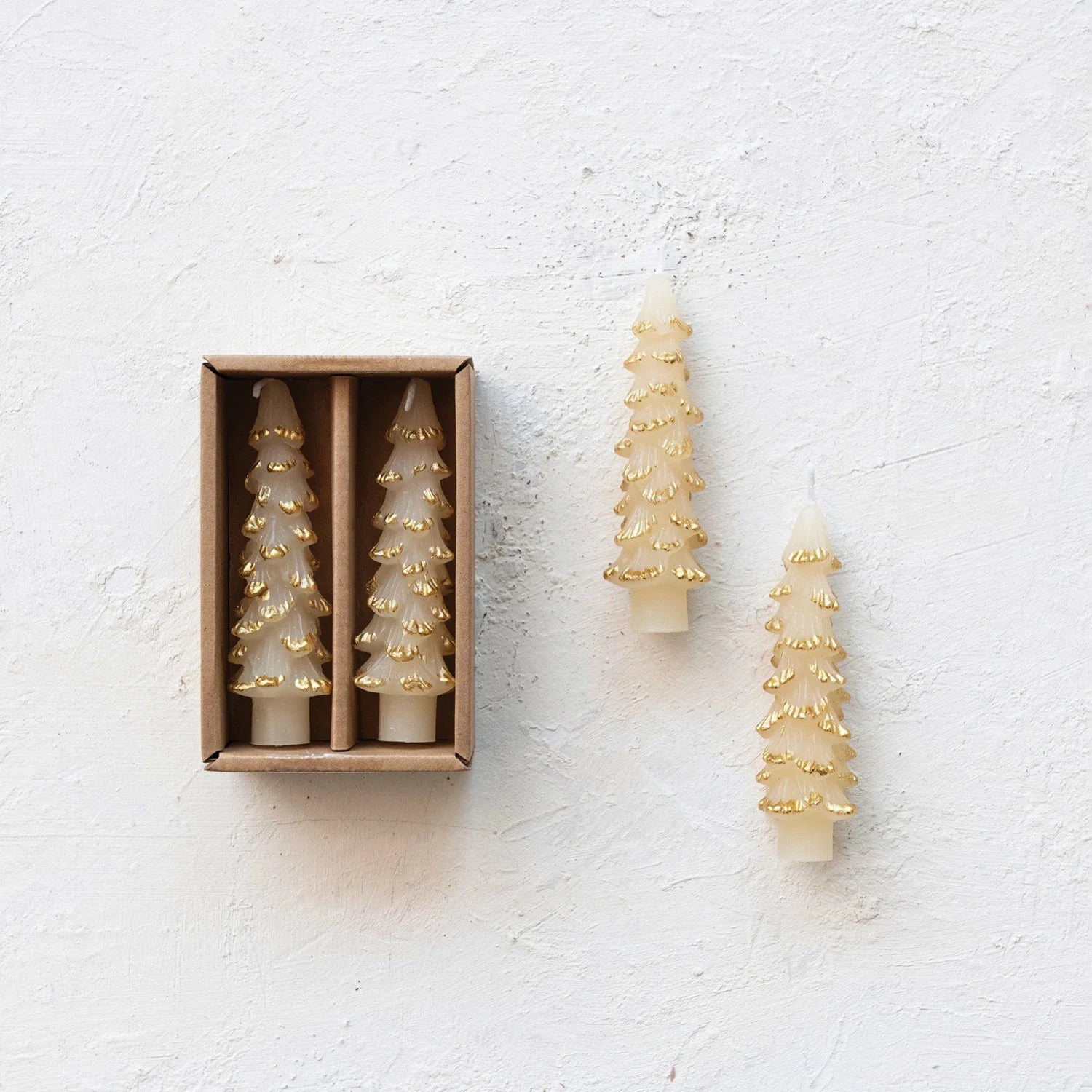 Winter Wonder Short Tree Candles, Set of 2