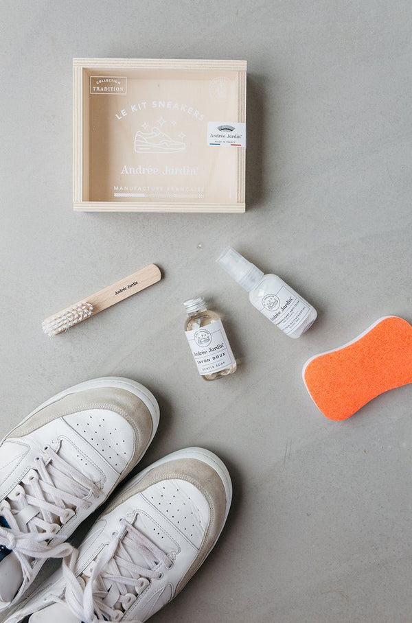 Andrée Jardin Sneaker Care Kit in Wooden Box - Le Marché Pop Up