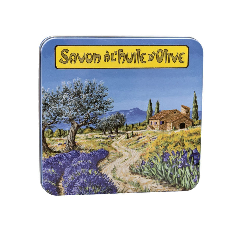 4x100g Soap in Tin Box - Savon Paysage Provence (Provence Landscape) - French Dry Goods