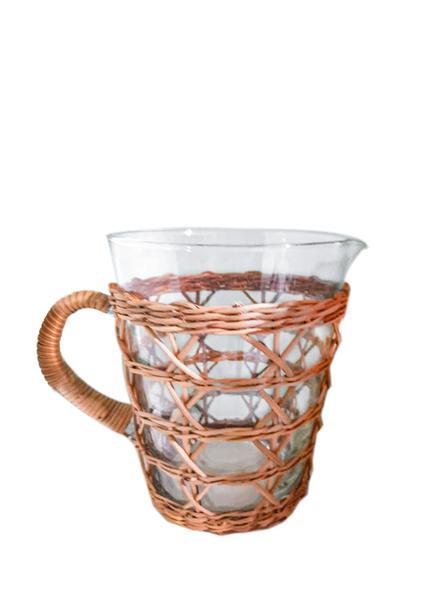 Rattan Cage Tall Pitcher - Le Marché Pop Up