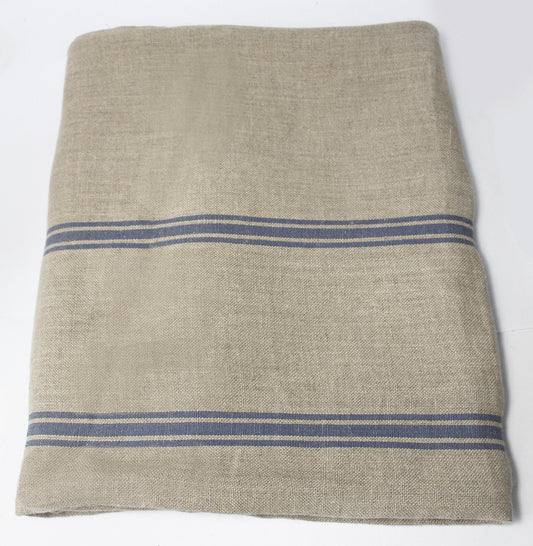 [IGNORE-TURNED INTO VARIANT] Thieffry Blue Monogramme Linen Tablecloth (68" x 110")