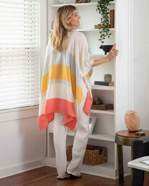 The Thinny Wrap - Striped Coral & Mustard - Le Marché Pop Up