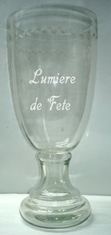 Footed Glass Flower Vase "Lumiere de Fete"
