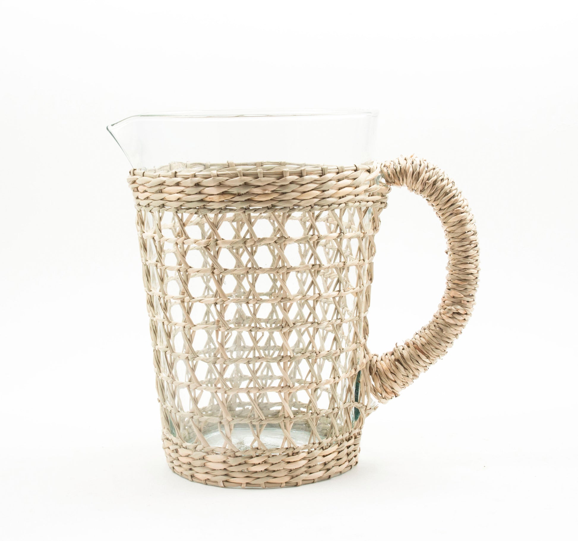 Seagrass Cage Pitcher - Glass - Seagrass - Brand_Seagrass & Rattan - Kitchen_Drinkware - Serving Pieces - MG_2147_OFFER