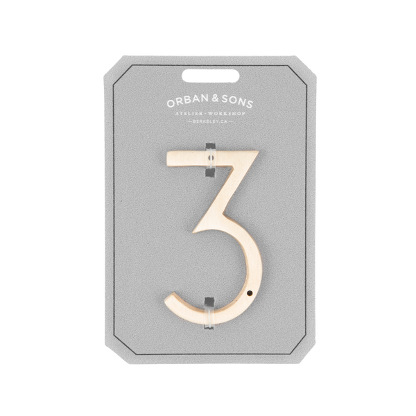 Orban & Sons Brass Number "3"