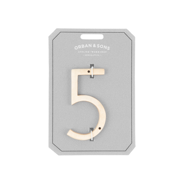 Orban & Sons Brass Number "5"