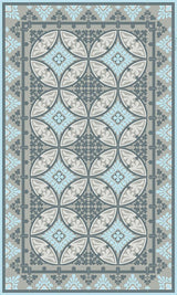Beija Flor Blue Barcelona Floor Mat