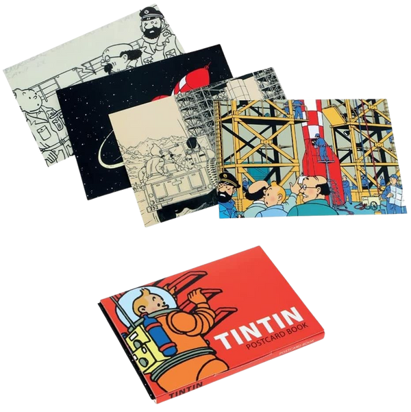 The Adventures of Tintin on The Moon Postcards